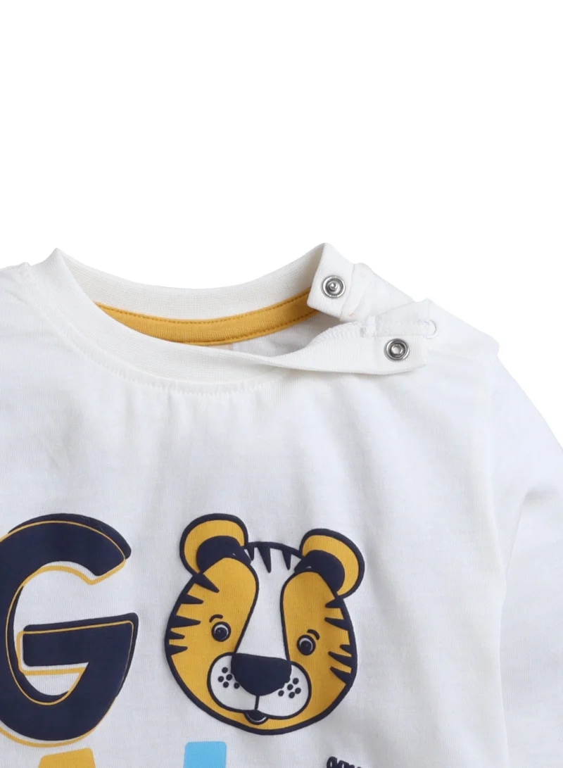 victor and jane Infant Boys Tigers Team 3-Piece CVC Fleece Set – Navy & Mustard