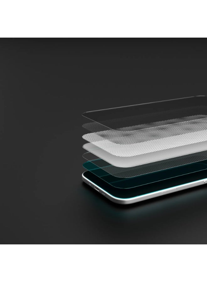 LEVELO ArmorX 3D Screen Protector for iPhone 17 Air with 9H Ultra Resistant & Nano Anti Fingerprint Coating / Oleophobic Coating / Smooth Touch Experience / 40% Better Edge Protection / Impact-Resistant Silicone Layer / 15Kg Impact Resistant - Clear - Image 3