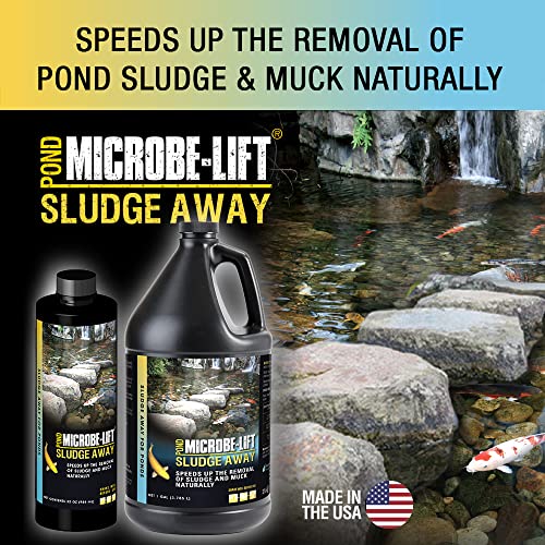 Microbe Lift MICROBE-LIFT MLXSAG4 Sludge-Away Pond and Outdoor Water Garden Sludge Remover, OK for Live Koi Fish, Plant Life, and Decor, 1 Gallon - Image 2