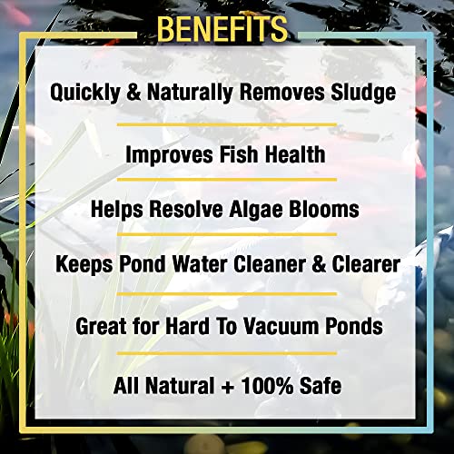 Microbe Lift MICROBE-LIFT MLXSAG4 Sludge-Away Pond and Outdoor Water Garden Sludge Remover, OK for Live Koi Fish, Plant Life, and Decor, 1 Gallon - Image 3