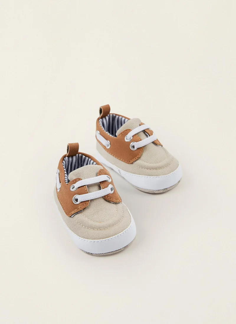 زيبي Deck Shoes for Newborn Baby Boys, Camel