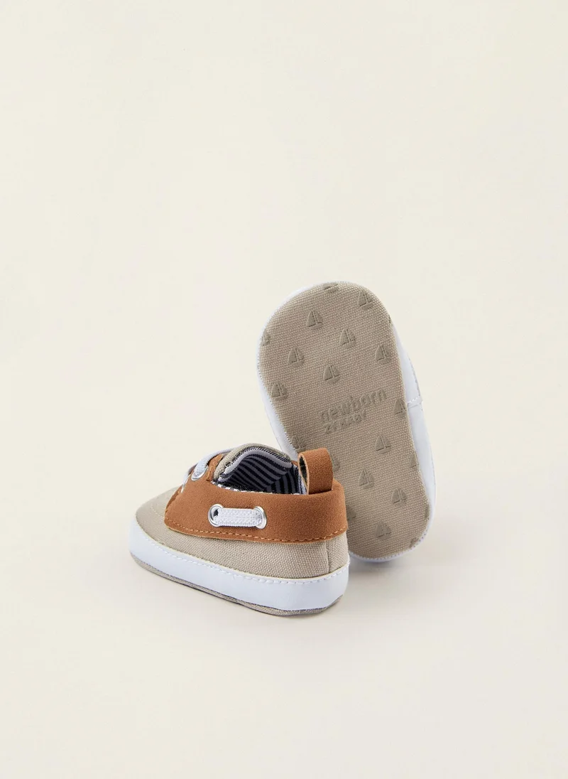 Zippy Deck Shoes for Newborn Baby Boys, Camel