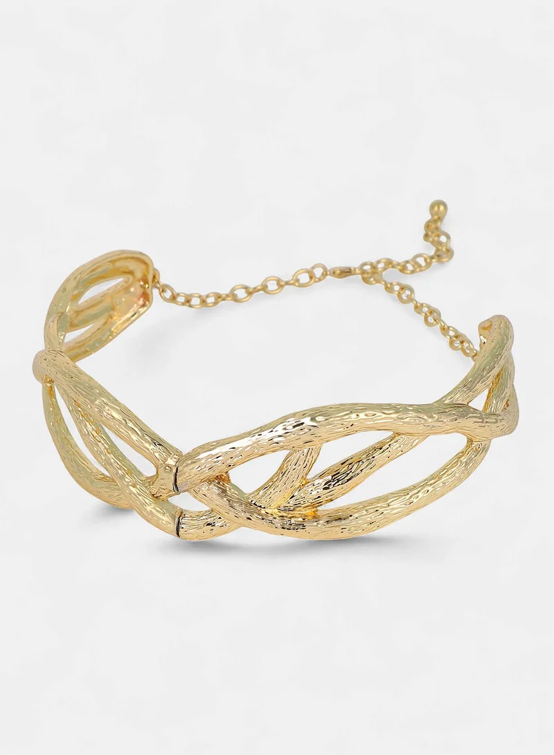 SOHI SOHI Women The Willow Collar Necklace | California  Colour | One-Size | Metallic Acrylic Material | Lobster Clasp Closure | Necklace For Casual & Evening Wear