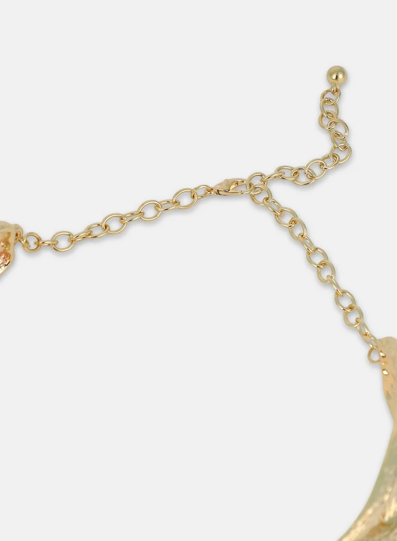 SOHI SOHI Women The Willow Collar Necklace | California  Colour | One-Size | Metallic Acrylic Material | Lobster Clasp Closure | Necklace For Casual & Evening Wear
