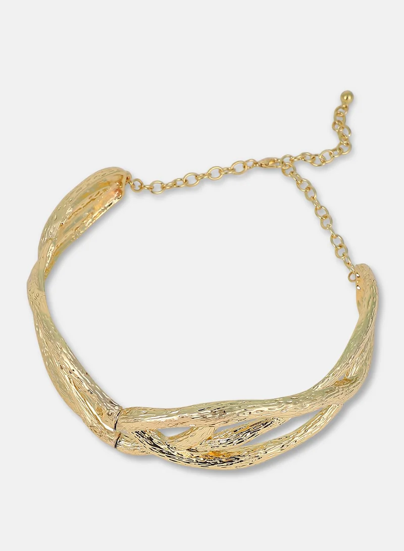SOHI SOHI Women The Willow Collar Necklace | California  Colour | One-Size | Metallic Acrylic Material | Lobster Clasp Closure | Necklace For Casual & Evening Wear