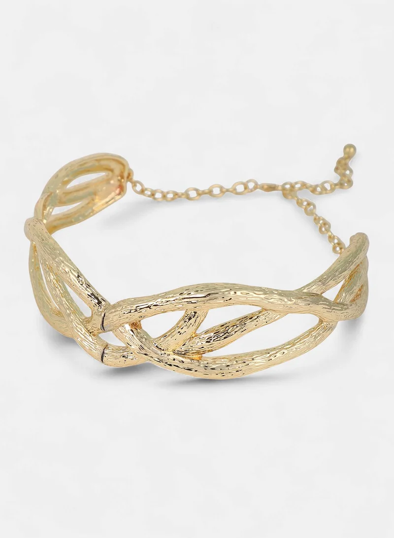 SOHI SOHI Women The Willow Collar Necklace | California  Colour | One-Size | Metallic Acrylic Material | Lobster Clasp Closure | Necklace For Casual & Evening Wear