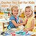 PLAY Doctor Kit for Kids with Learning Tablet Doctors Play Set with Kids Tablet Real Stethoscope Various Medical Toys Pretend Play Toys for Toddlers 35 Halloween Christmas Birthday Gifts - Image 4