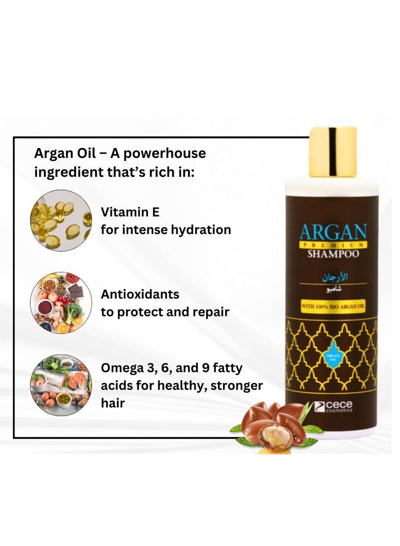 أرغان شامبو بزيت الأرجان العضوي 100% - خالٍ من السلفات، لجميع أنواع الشعر، مضاد للتجعد، يعزز نمو الشعر الصحي والنعومة - Image 2