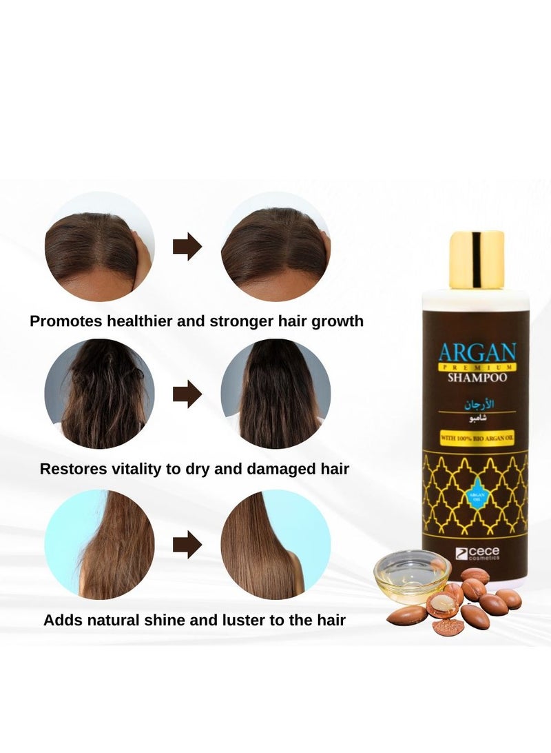 أرغان شامبو بزيت الأرجان العضوي 100% - خالٍ من السلفات، لجميع أنواع الشعر، مضاد للتجعد، يعزز نمو الشعر الصحي والنعومة - Image 3