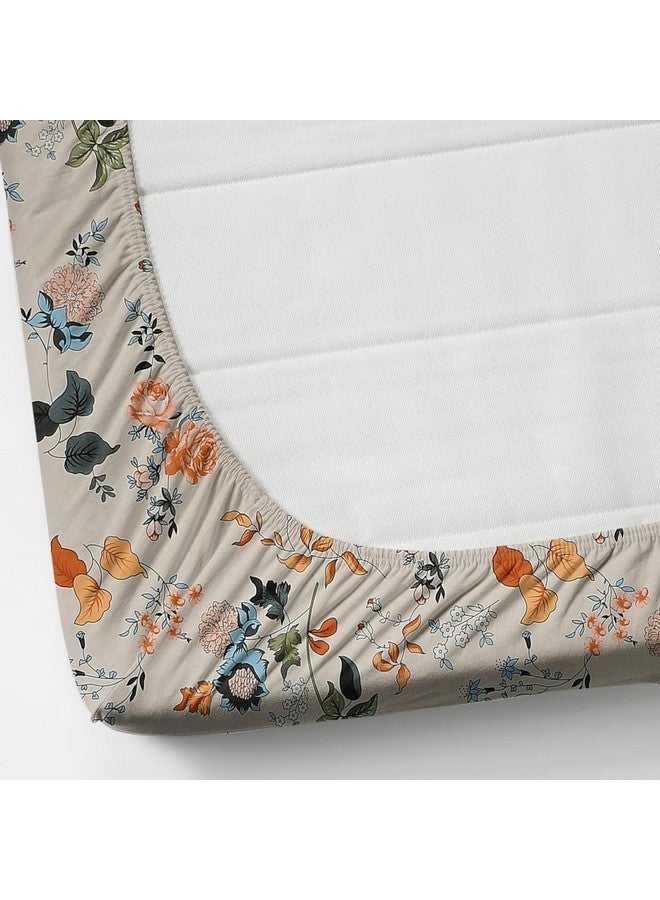 Subtlespreads Premium Cotton Feel Brushed Microfiber Elastic Fitted Bedsheets Single Size with 1 Pillow Cover (Single 36x78, Colored Flowers) - Image 3