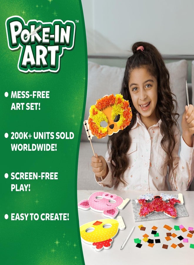 Skillmatics Poke-in Art - Halloween Animal Masks, Mess-Free Fun for Kids, DIY Wood Craft Kits, Creative Halloween Activity, Gifts for Girls & Boys Ages 4, 5, 6, 7, 8, 9 - Image 2