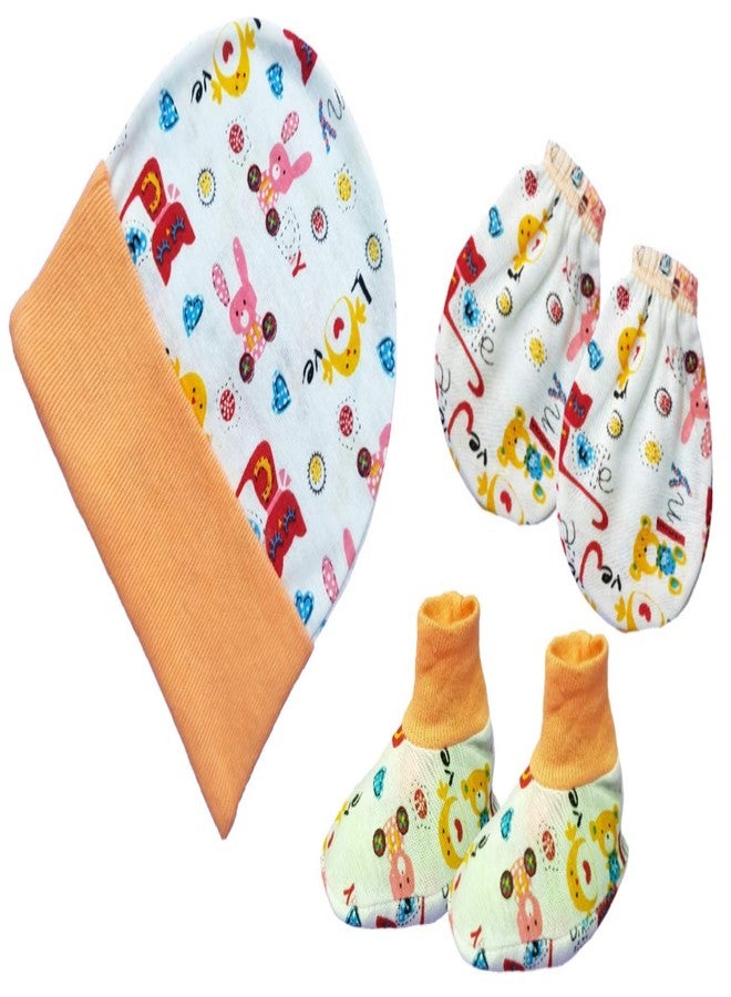 BRANDONN Newborn Baby's Cotton Mitten Set 0-6 Months, Pack of 3 (0-6 Months) - Image 5