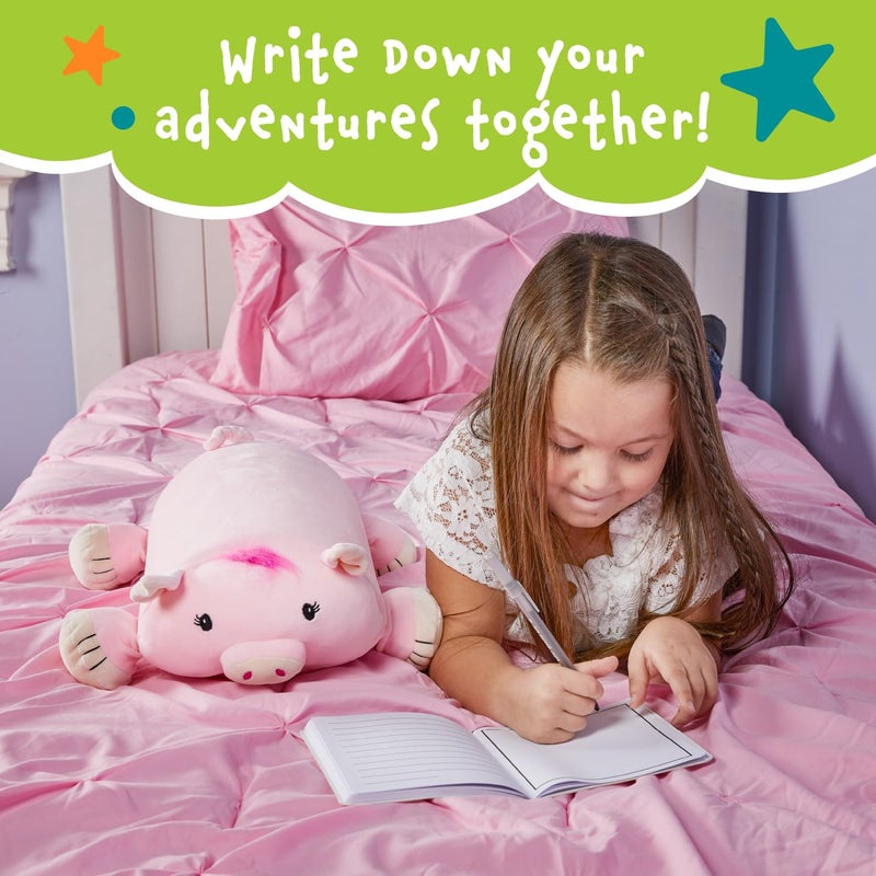 MEMORY MATES MEMORY MATES Piggles The Pig Memory Foam Pillow Plush 15  Stuffed Animal  - Image 4