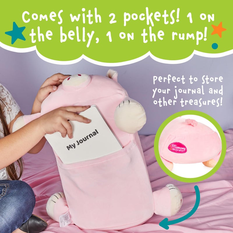 MEMORY MATES MEMORY MATES Piggles The Pig Memory Foam Pillow Plush 15  Stuffed Animal  - Image 5