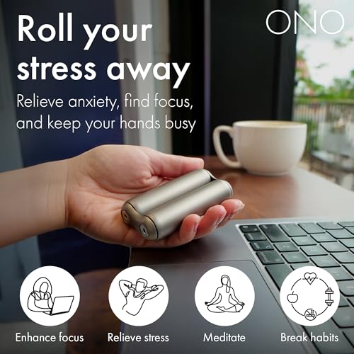 ONO Roller - Handheld Fidget Toy for Adults | Help Relieve Stress, Anxiety, Tension | Promotes Focus, Clarity | Compact, Portable Design | Titanium Junior - Image 5