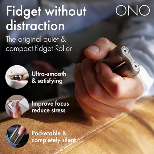 ONO Roller - Handheld Fidget Toy for Adults | Help Relieve Stress, Anxiety, Tension | Promotes Focus, Clarity | Compact, Portable Design | Titanium Junior - Image 2
