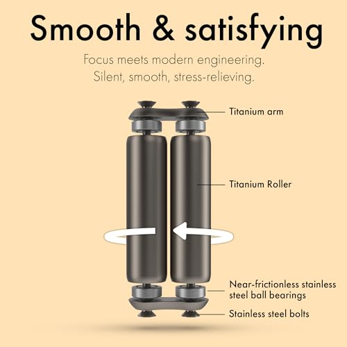 ONO Roller - Handheld Fidget Toy for Adults | Help Relieve Stress, Anxiety, Tension | Promotes Focus, Clarity | Compact, Portable Design | Titanium Junior - Image 4