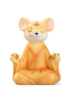 Mini Zen White Fox Succulent Pot Decor Yellow mouse