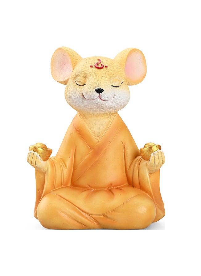 Generic - Mini Zen White Fox Succulent Pot Decor Yellow mouse - Image 1