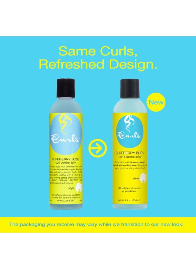 Curls Blueberry Bliss Control Jelly - 8 oz, Define & Defrizz, Wash and Go's, Twist Outs & Braid Outs, for Wavy, Curly, and Coily Hair Types  - Image 2