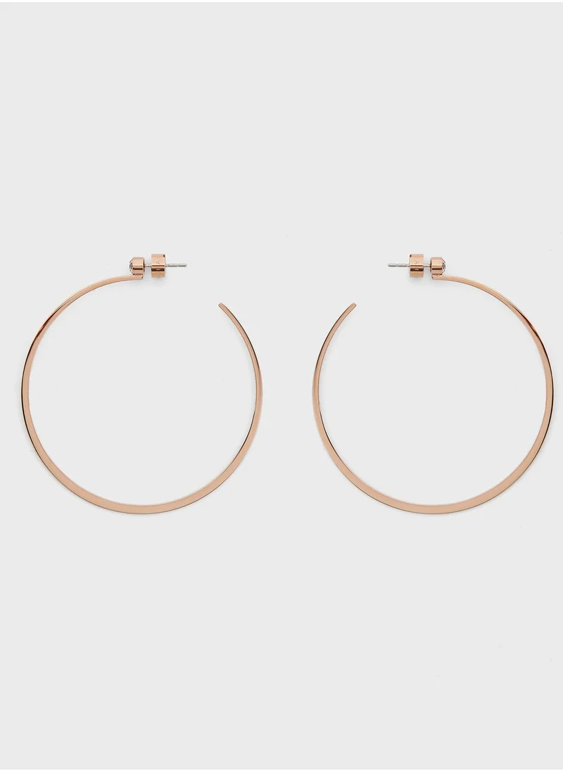 Michael Kors Rose Gold Hoop Earrings