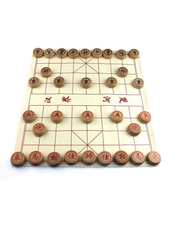 GoodPlay Beechwood Chinese Chess Set Xiangqi Travel Game Set with Wooden Box and Leather Chessboard - Image 3