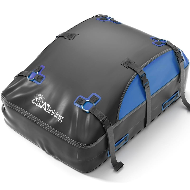 Car Rooftop Cargo Carrier Bag 20 Cubic Feet 100 Waterproof Roof Bag Top Luggage Carrier for Any Vehicles withWithout Rack Cross Bar Includes AntiSlip Mat 4 Door Hooks Storage Bag Lock