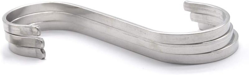 SeeRaphee Heavy Duty 304 Stainless Steel S Shaped Metal Hanging Hooks for Hanging, Metal Kitchen Pot Pan Hanger Storage Rack Closet S Type Hooks(10PCS) - Image 3