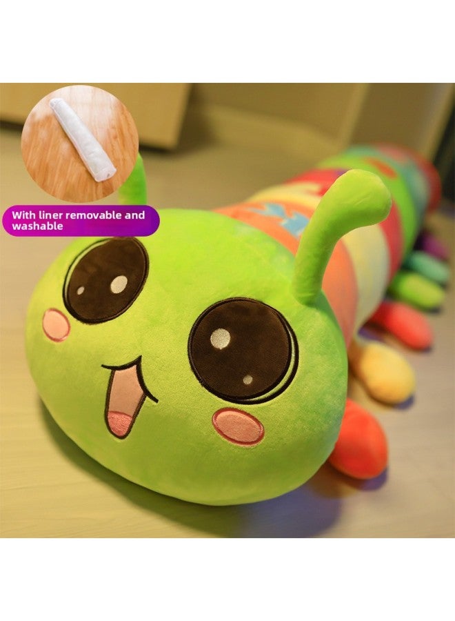 Doll Caterpillar Plush Toy Creative Long Sleeping Pillow Large Doll Birthday Gift-Color:Caterpillar [independent Liner Naughty Model]-Height:85cm 【0.9kg】 - Image 1