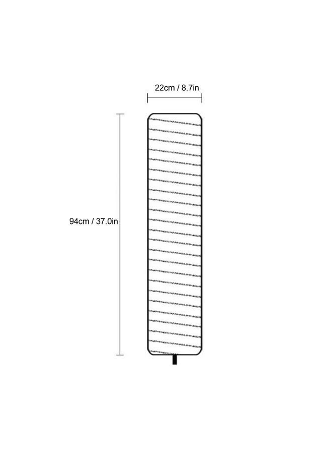 PerGar Rice Paper Floor Lamp Shade, Paper Floor Lampshade Light Accessories, Foldable Rice Paper Lamp Replacement Shade, Light Bulb Cage Guard for Living Room, 37 Inch - Image 2