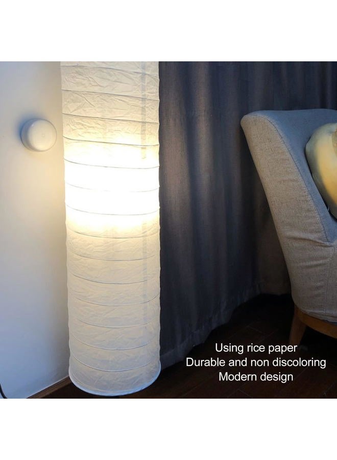 PerGar Rice Paper Floor Lamp Shade, Paper Floor Lampshade Light Accessories, Foldable Rice Paper Lamp Replacement Shade, Light Bulb Cage Guard for Living Room, 37 Inch - Image 4