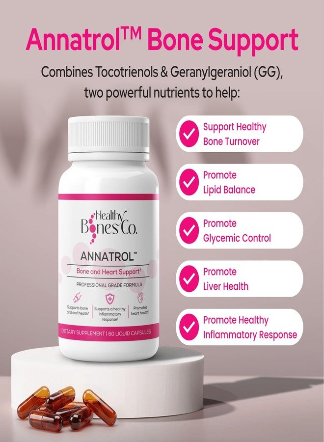 Healthy Bones Co. Annatrol Bone & Heart Wellness | Premium Annatto Tocotrienols & Geranylgeraniol (GG) Vitamin E Complex | Advanced Nutritional Formula for Daily Wellness - Image 2