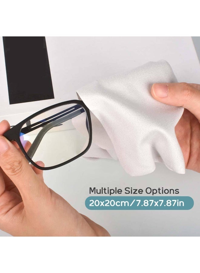 CLENEA 12 Pack 20x20cm/8”x8” Large Microfiber Cleaning Cloth, Safe and Effective Cleans Lenses, Glasses Cloth for Glasses, TV, Laptop Screens and Lens, Easier to Grip and Use - Image 3