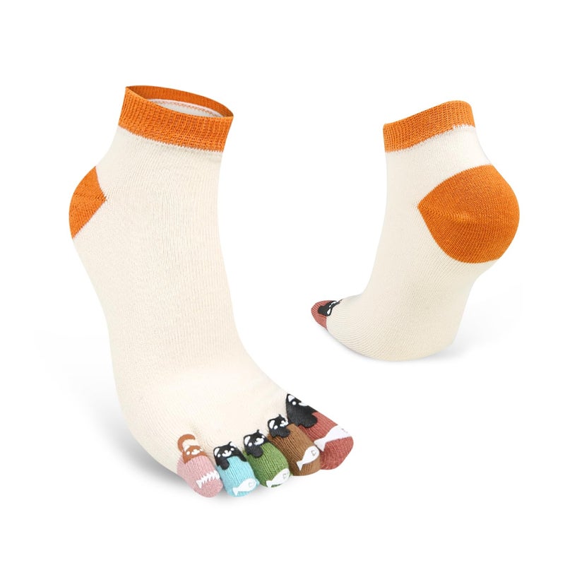 Benefeet Sox Funny Cat Toe Socks Women Cute Cat Five Finger Socks for Girls Novelty Cat Gifts for Cat Lover Athletic Running Toe Seperated Cotton Crew Socks Holiday Toe Socks 3 Pack, Cats - Image 2