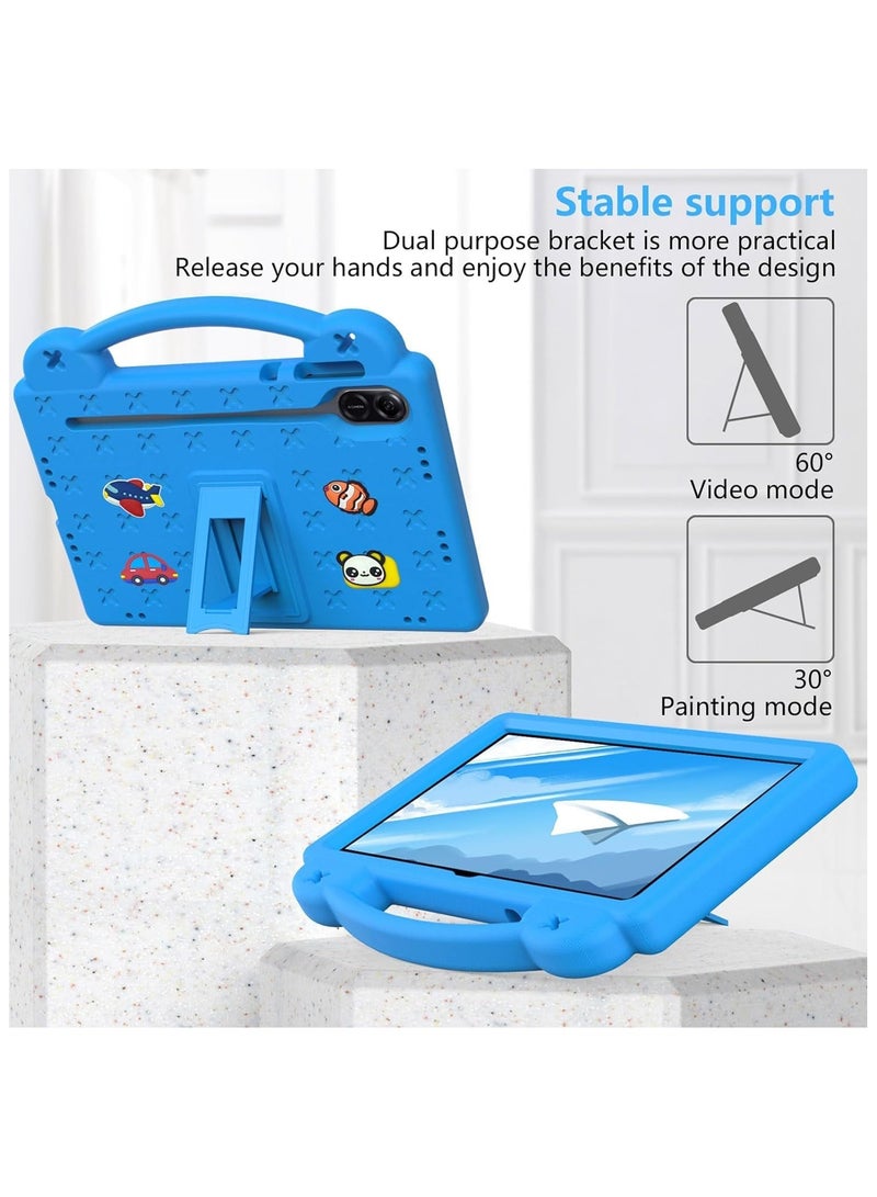 Case Compatible with Honor Pad X9 11.5 Inch 2023, DIY Accessories for Kids, Shockproof Case with 【Pencil Holder】 【Shoulder Strap】 【Handle Stand】 (Sky Blue) - Image 4