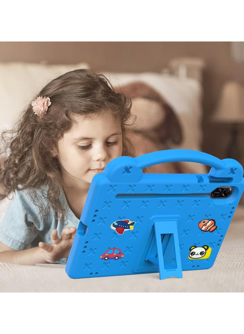 Case Compatible with Honor Pad X9 11.5 Inch 2023, DIY Accessories for Kids, Shockproof Case with 【Pencil Holder】 【Shoulder Strap】 【Handle Stand】 (Sky Blue) - Image 5