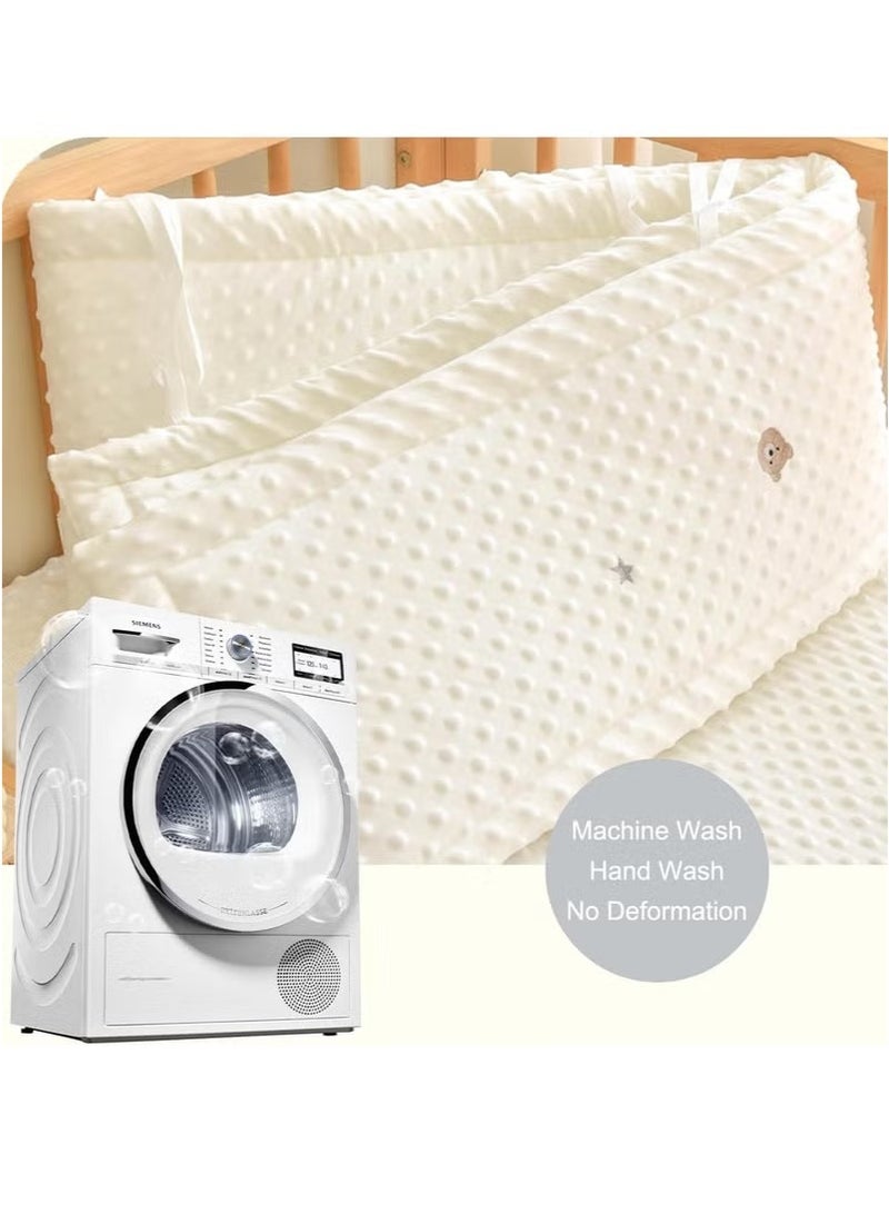 Gonice Baby Cot Bumper, Breathable Cot Bumper, Cot Bumpers for Toddlers, Breathable Anti-Airflow, Baby Girl Crib Bumper, Washable Baby Cot Bumper, Foldable Crib Surround, G01, 150 x 28 cm - Image 5