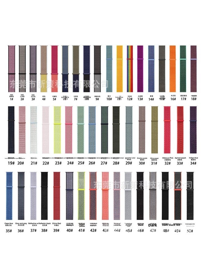 For Apple Iwatch Watch Strap For Applewatch S10/9/8se Velcro Nylon Loop Strap-Color:(Color) The Charm Of Unity-Specifications:42/44/45/46/49mm  - Image 3