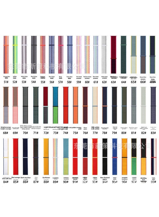 For Apple Iwatch Watch Strap For Applewatch S10/9/8se Velcro Nylon Loop Strap-Color:(Color) The Charm Of Unity-Specifications:42/44/45/46/49mm  - Image 4