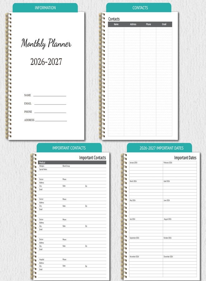 Chambom 2026-2027 Monthly Planner 2 Year Monthly Planner/Calendar 2026-2027, 24 Months Calendar Planner Jan 2026 - Dec 2027, 9" x 11", Tabs, Double-Side Pocket, Holidays, Thick Paper - Image 4