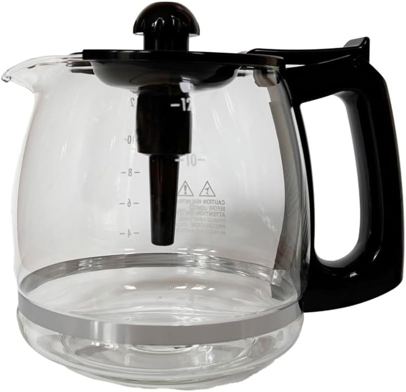 CUPALL Coffee Machine Replacement 12-CUP Glass Pot, Compatible With Kitchenaid KCM1209 KCM1208 Cuisinart DCC 1220BKS, Capresso SG300, Gourmia GCM3260, Krups Essential Wamife Mueller 12 cups coffee machine - Image 1