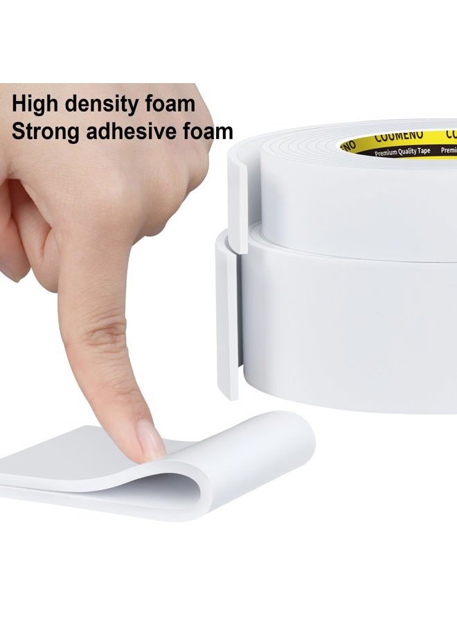 COUMENO EVA Single-Sided Adhesive White Foam Tape,Single-Sided Sealing Strip Foam Pad Sponge Tape Window Weatherproof, 2inchX16.4FT - Image 5