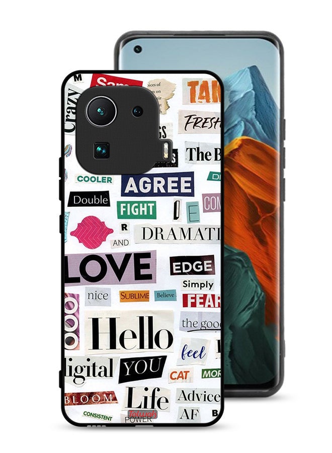 Tolwak Xiaomi Mi 11 Pro Protective Case Cover Short Quotes Stickers - Image 1