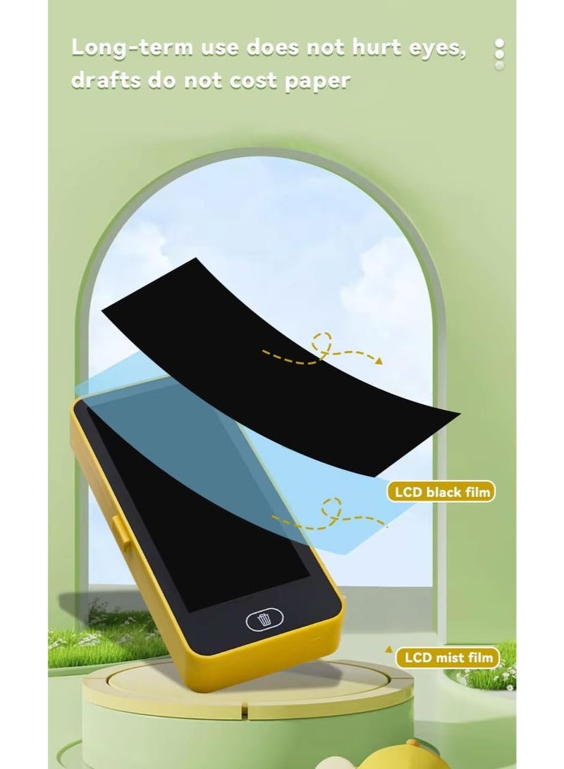 2-in-1 Pencil Case, Geometry Box with LCD Screen, LCD Graphic Writing Tablet with Pen Case, Magic Pen Box with LCD Board, Drawing Pen Bag. Kids Pencil Case with LCD Screen and Writing Pen with Erase Button, Kids Birthday Gift "Pink" - Image 2