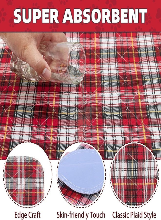 KOOLTAIL Reusable Puppy Pads, 2 Pack Washable Pee Pads for Dogs-Waterproof Non-Slip Plaid Puppy Training Pads, Absorbent Whelping Pads for Potty, Crate, Playpen, Bed, Sofa, Large Dog Mat, 31"x 36" - Image 3
