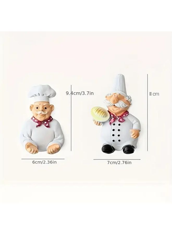 Footrest Color Cartoon Chef Wall Mounted Power Cord Holder Durable Plug Hook Kitchen Home Decor - Image 2