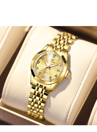 OLEVS Women's Watch Classic Dress Digital Women's Watch Analog Quartz Stainless Steel Waterproof Luminous Date Two-tone Easy to Read Watch - view 5