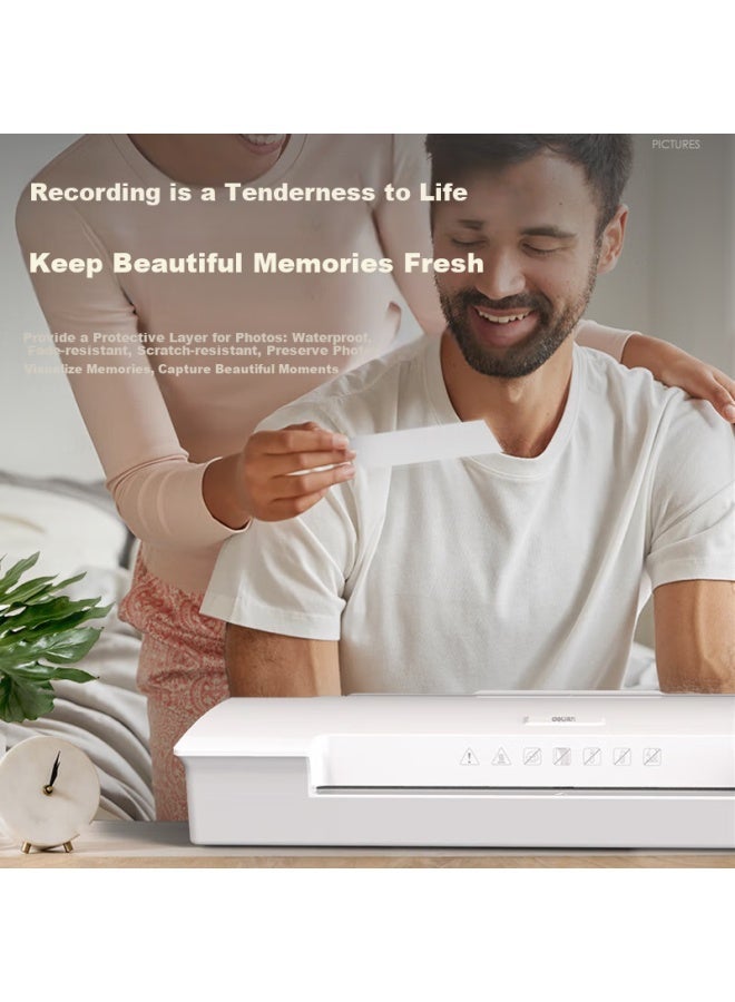 Deli Laminator A3/a4 And Below Laminating Machine Certificate Archive Cover Laminating Machine No Preheating Photo Document Binding Laminator Film Laminating Machine 14372 - Image 4