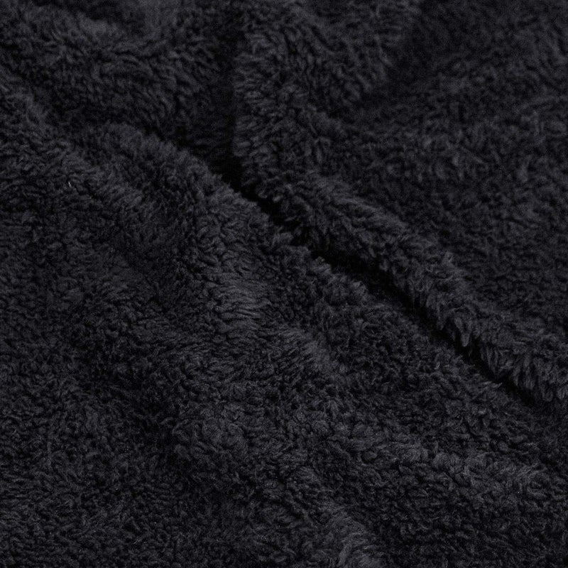 Facitisu Men's Winter Jacket Heavyweight Fleece Hoodies Full Zip Up Sherpa Lined Fleece Sweatshirt Black Large - Image 5