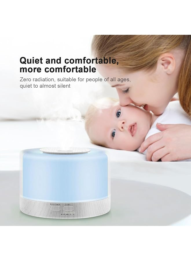 erorex Essential Oil Diffuser 500Ml Cool Mist Humidifier With Remote Control Adjustable Mist Mode Aroma Diffusers Aromatherapy For Home With Waterless Safety Switc White - Image 5